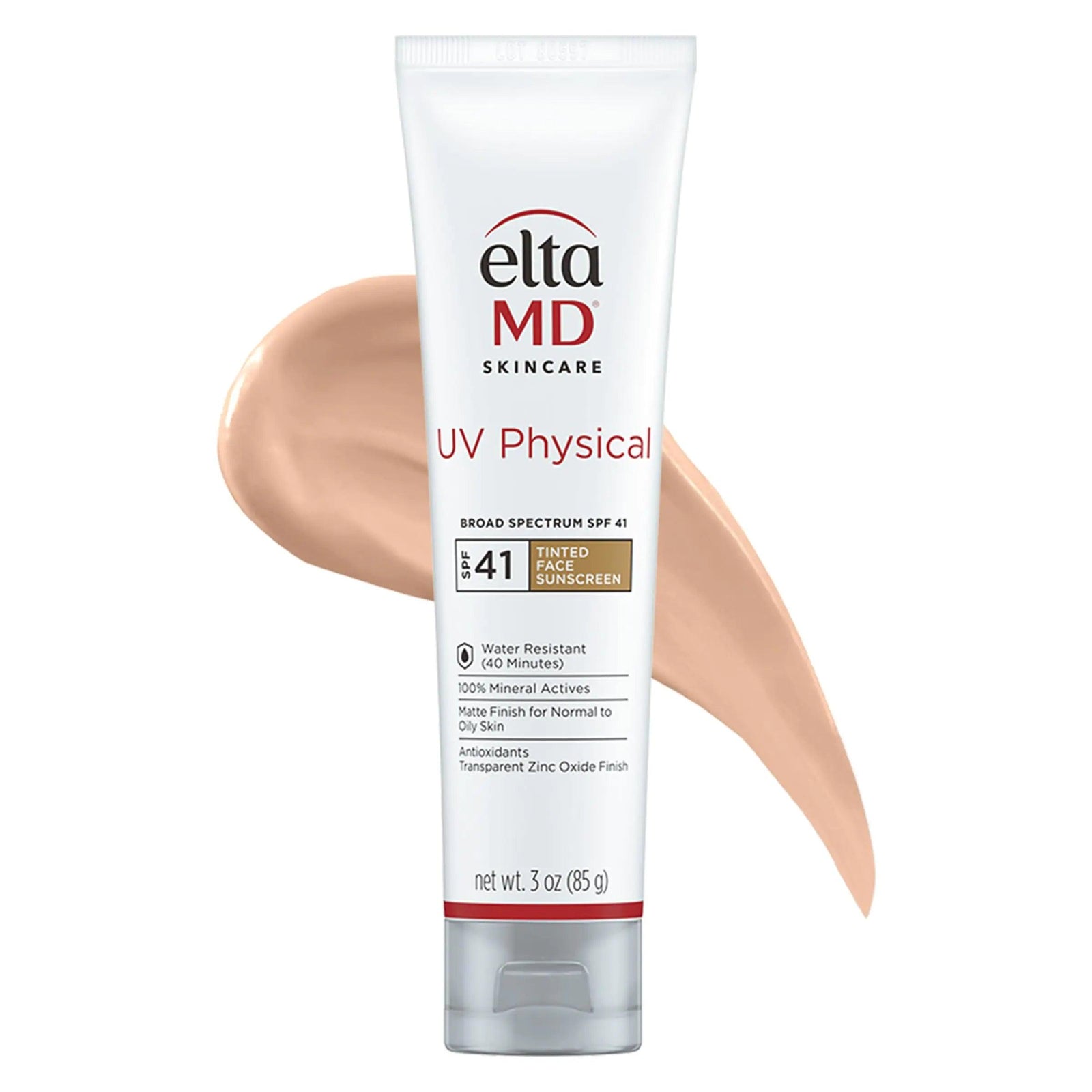 EltaMD UV Physical Tinted Sunscreen for Face, SPF 41 Tinted Sunscreen, 100% Mineral Active Sunscreen, 3.0 oz Tube - Evallys.com # #