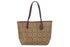 Coach (5696) Signature Coated Canvas Khaki Boysenberry City Tote Shoulder Bag - Evallys.com # #