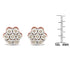 10K Rose Gold Diamond Floral Stud Earrings (1 cttw, J-K Color, I1-I2 Clarity) - Evallys.com # #