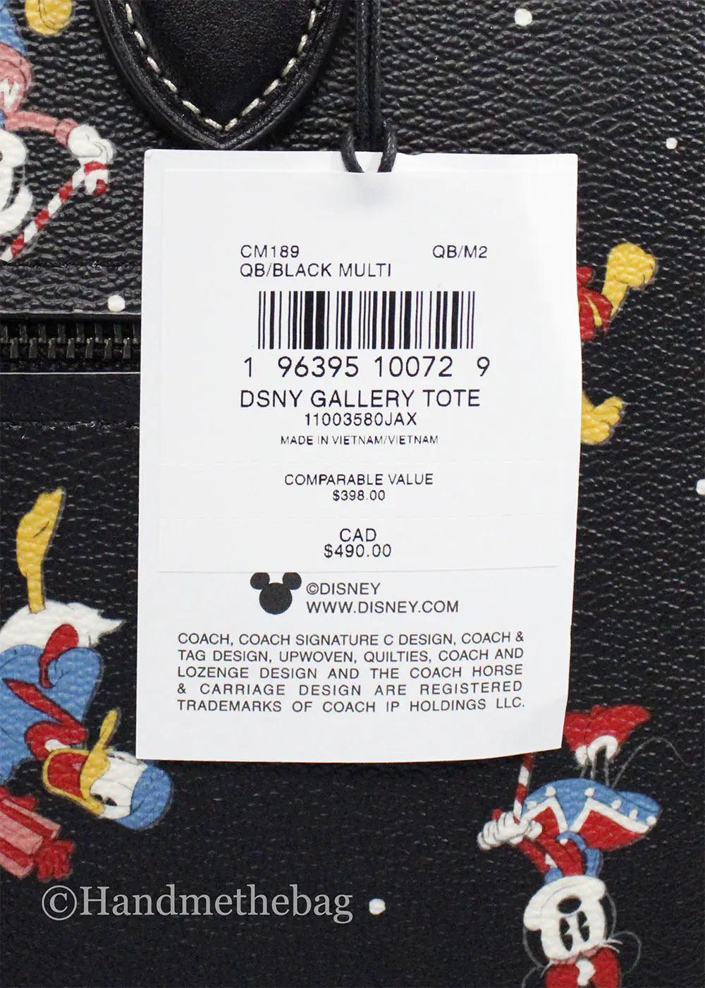 Coach X Disney (CM189) Holiday Print Gallery Bag - Evallys.com # #