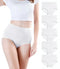 wirarpa Women's Underwear High Waisted Ladies Cotton Panties Soft Full Coverage Briefs 5 Pack (Regular & Plus Size) X-Small White-5p - Evallys.com # #