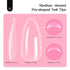 Beetles Gel Nail Kit 600Pcs Medium Almond Nail Tips with Milky White Gel Polish Top Coat, 15 Sizes Soft Clear Gel Nail Tips 5 In 1 Nail Glue Uv Nail Lamp for Nail Extension DIY Nail Salon Gift for Her B-Medium Almond 600pcs(Gel Polish & Top Coat） - Evallys.com # #