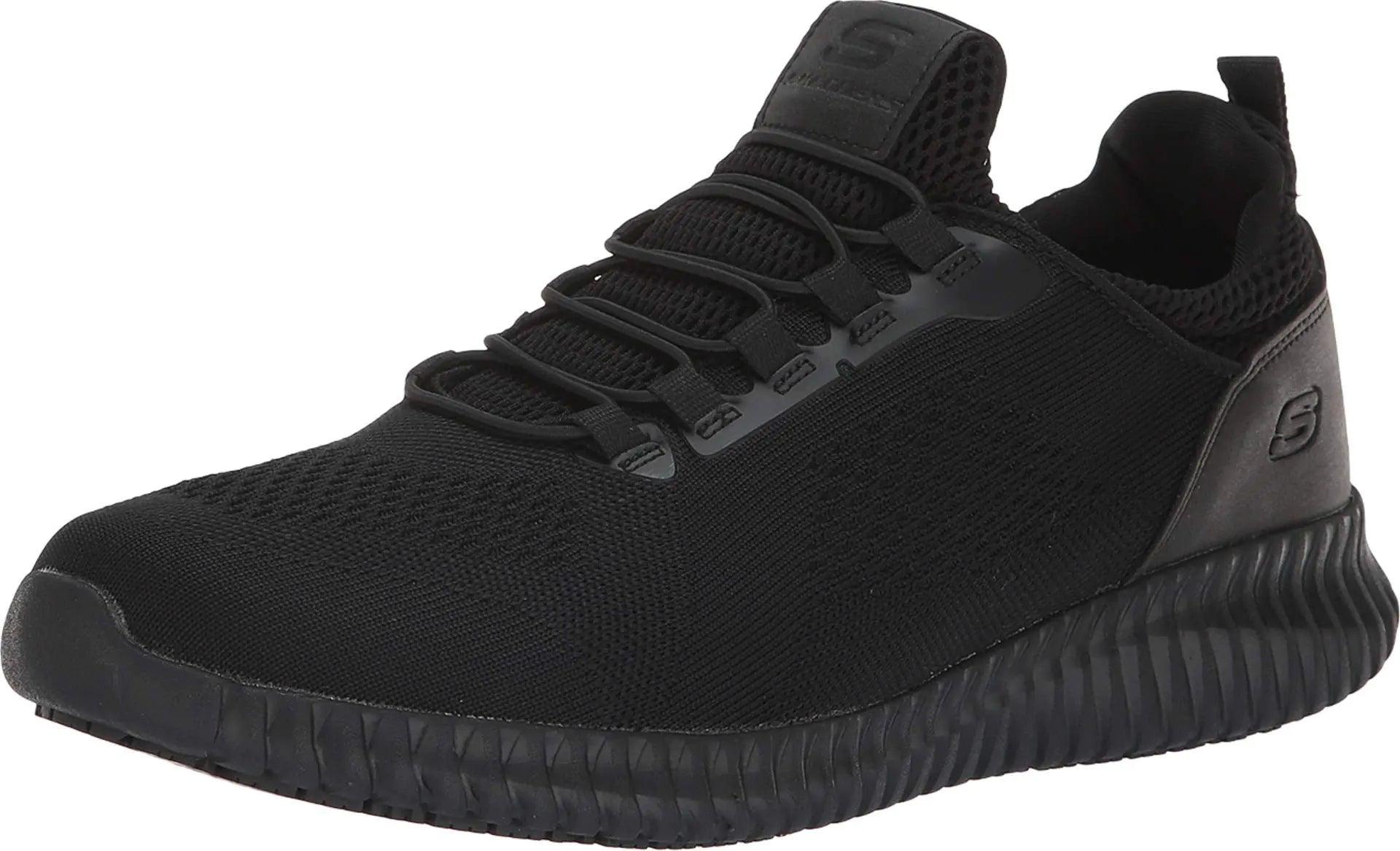 Skechers Men's Cessnock Food Service Shoe 9 Black - Evallys.com # #