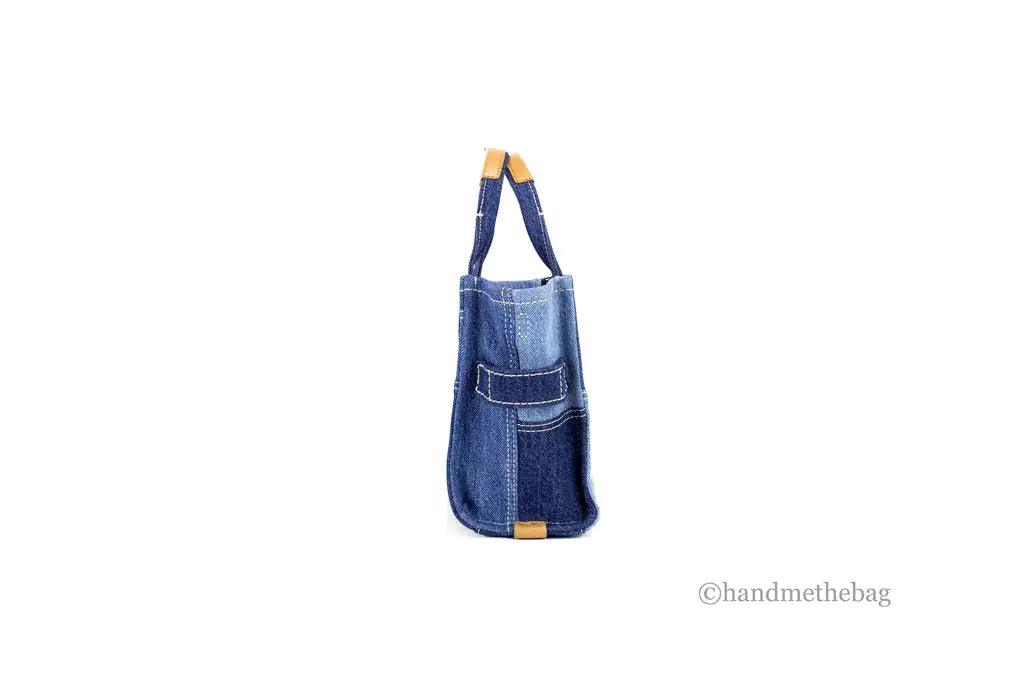 Marc Jacobs The Denim Mini Tote Bag Blue Convertible Crossbody Handbag - Evallys.com # #