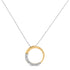 14K Gold 1/4 Cttw Round-Cut Graduating Diamond Open Circle Hoop 18" Pendant Necklace (J-K Color, I1-I2 Clarity) - Evallys.com # #