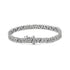 .925 Sterling Silver 2.00 Cttw Miracle Set Diamond Trio Link Multi Row Tennis Bracelet (I-J Color, I3 Clarity) - 7.25" Inches - Evallys.com # #