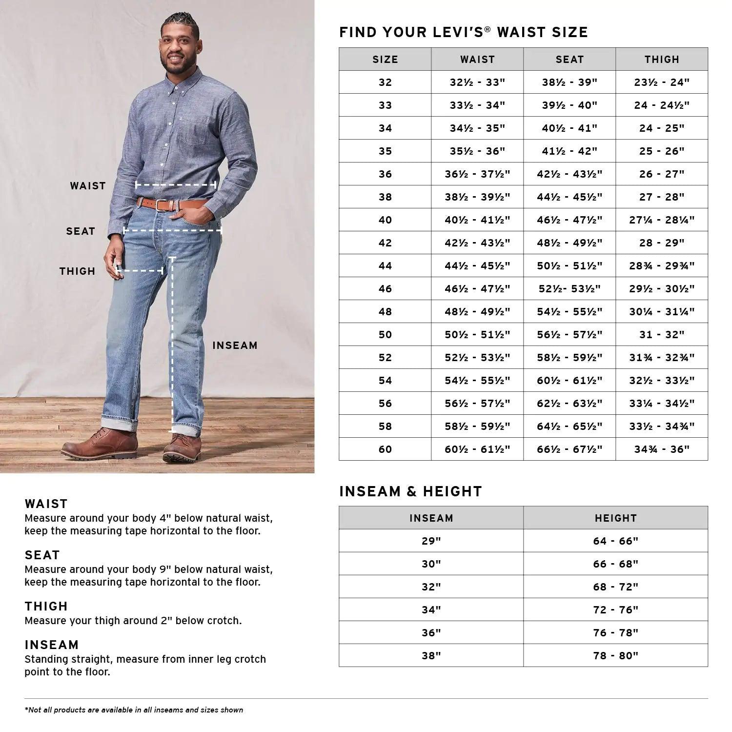 Levi's Men's 502 Taper Fit Jeans (Also Available in Big & Tall) 58W x 32L True Chino - Bull Denim - Stretch - Evallys.com # #