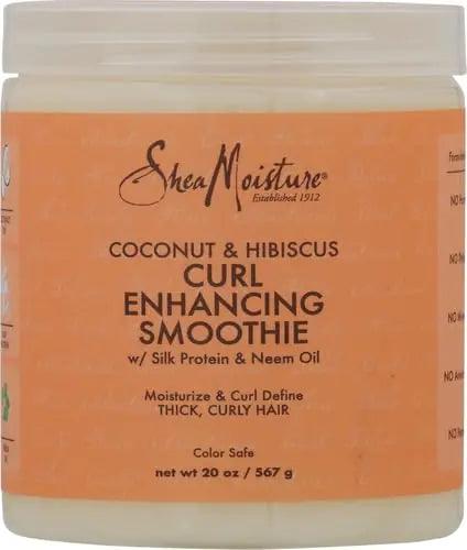 SheaMoisture Curl Enhancing Smoothie Hair Cream for Thick, Curly Hair Coconut and Hibiscus Sulfate Free and Paraben Free Curl Cream 20 oz - Evallys.com # #