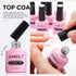 AIMEILI Gel Nail Polish No Wipe Top and Base Coat Set, Shine Finish and Long Lasting, Soak Off Gel Nail Lacquer - 2 x 10ml - Evallys.com # #