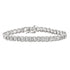 .925 Sterling Silver 2.0 Cttw Diamond Fan-Shaped Fancy Chevron Link Tennis Bracelet (I-J Color, I3 Clarity) - 7" - Evallys.com # #