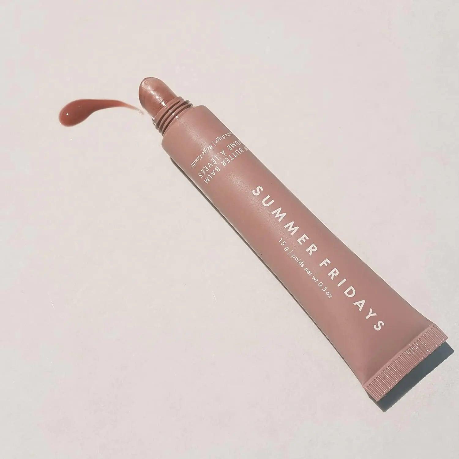 Summer Fridays Lip Butter Balm - Conditioning Lip Mask and Lip Balm for Instant Moisture, Shine and Hydration - Sheer-Tinted, Soothing Lip Care - Vanilla Beige (.5 Oz) Sheer Beige - Evallys.com