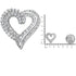 .925 Sterling Silver 1.0 Cttw Prong & Channel-Set Diamond Open work Ribbon Heart Pendant 18" Necklace (I-J Color, I3 Clarity) - Evallys.com # #