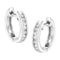 10K White Gold 1/4 cttw Channel Set Round-Cut Diamond Hoop Earrings (I-J Color, I3 Clarity) - Evallys.com # #