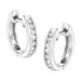 10K White Gold 1/4 cttw Channel Set Round-Cut Diamond Hoop Earrings (I-J Color, I3 Clarity) - Evallys.com # #