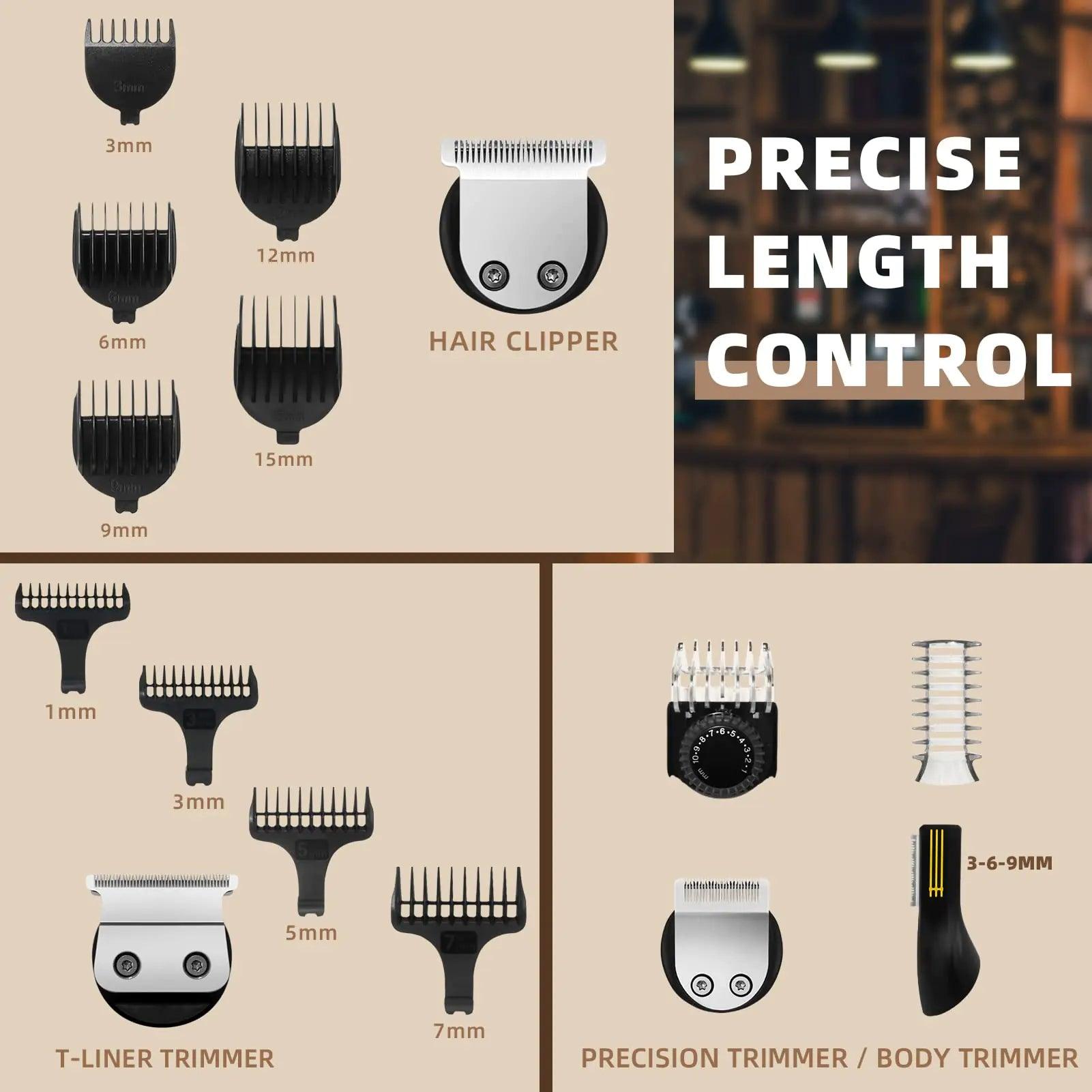 Ufree Beard Trimmer for Men, Cordless Hair Clippers, Electric Razor Shavers for Men, Shaving Kit for Mustache Body Nose Ear Hair Facial, 7 in 1 Beard Grooming Kit Fathers Gifts for Dad - Evallys.com # #
