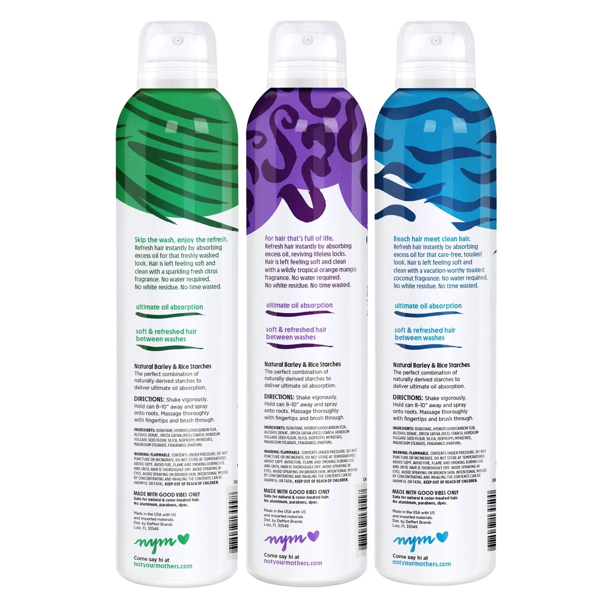 Not Your Mother's Dry Shampoo Assortment (3-Pack) - 7 oz - Assorted Waterless Shampoos for Back to School - Evallys.com # #