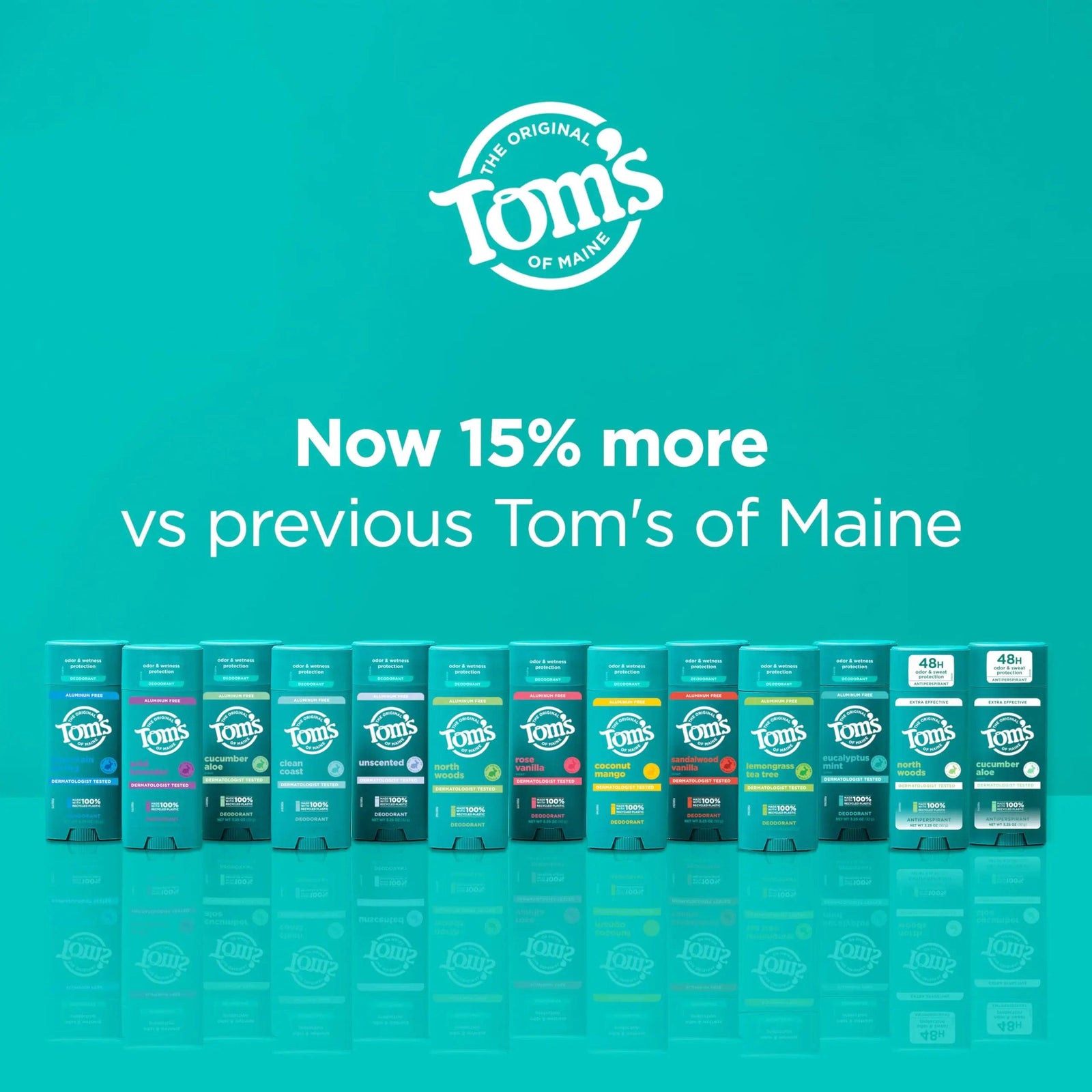 Tom’s of Maine Clean Coast Aluminum Free Natural Deodorant For Women & Men | Goes on Clear | Odor & Wetness Protection | Naturally Derived and Moisture-Locking Ingredients | 3.25 oz 3.25 Ounce (Pack of 1) - Evallys.com # #