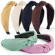 Headbands for Women Girls - 6PCS Stylish Top Knotted Headbands - Knotted Headband For Women - Head Bands Wide Hairband Hair Accessories fleshcolor， baby pink， dark brown， yellow， navy blue， green - Evallys.com
