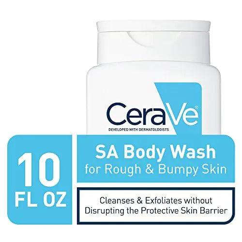 CeraVe Body Wash with Salicylic Acid | Fragrance Free Body Wash to Exfoliate Rough and Bumpy Skin | Allergy Tested | 10 Ounce SA Body Wash - Evallys.com # #