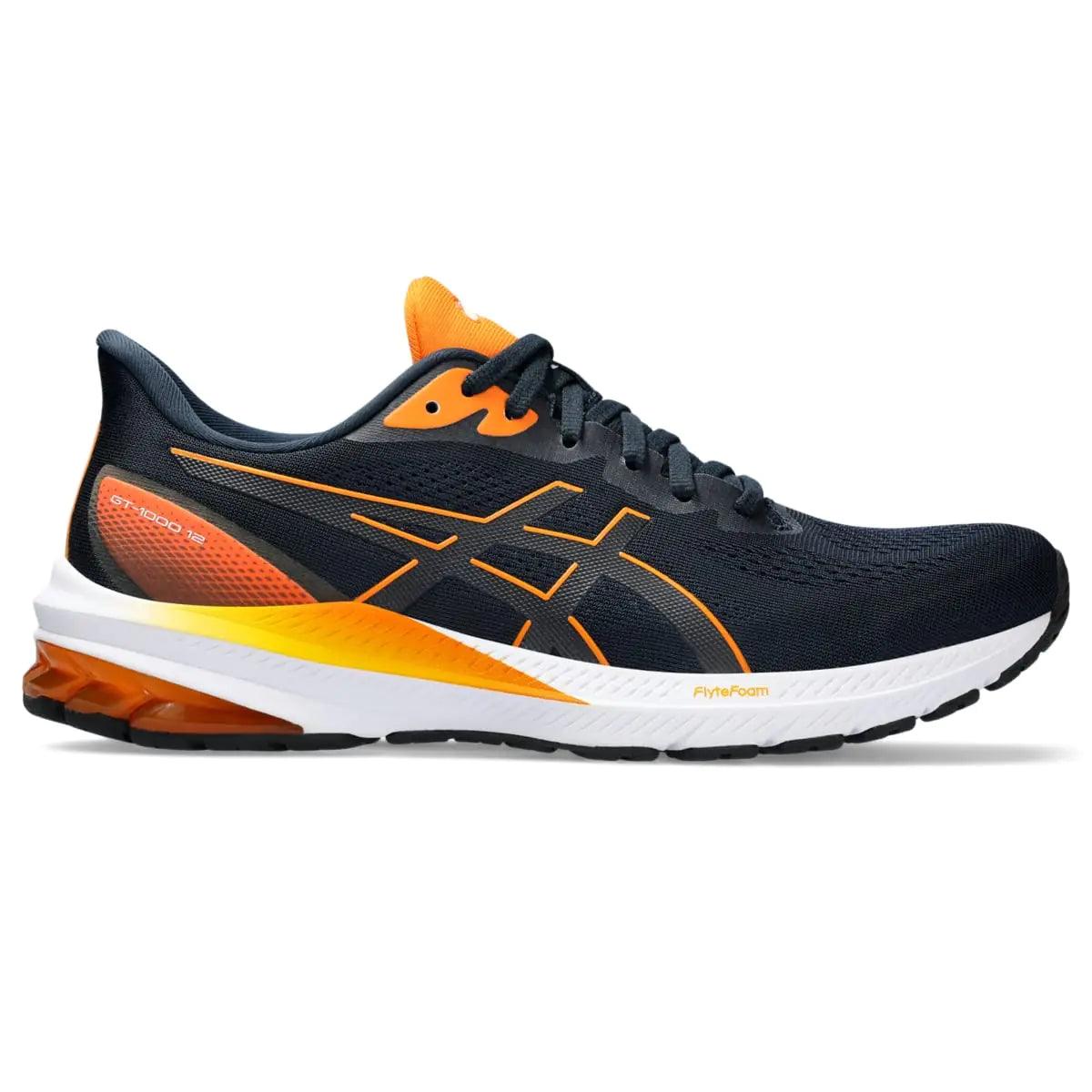 ASICS Men's GT-1000 12 Running Shoes 10.5 French Blue/Bright Orange - Evallys.com # #