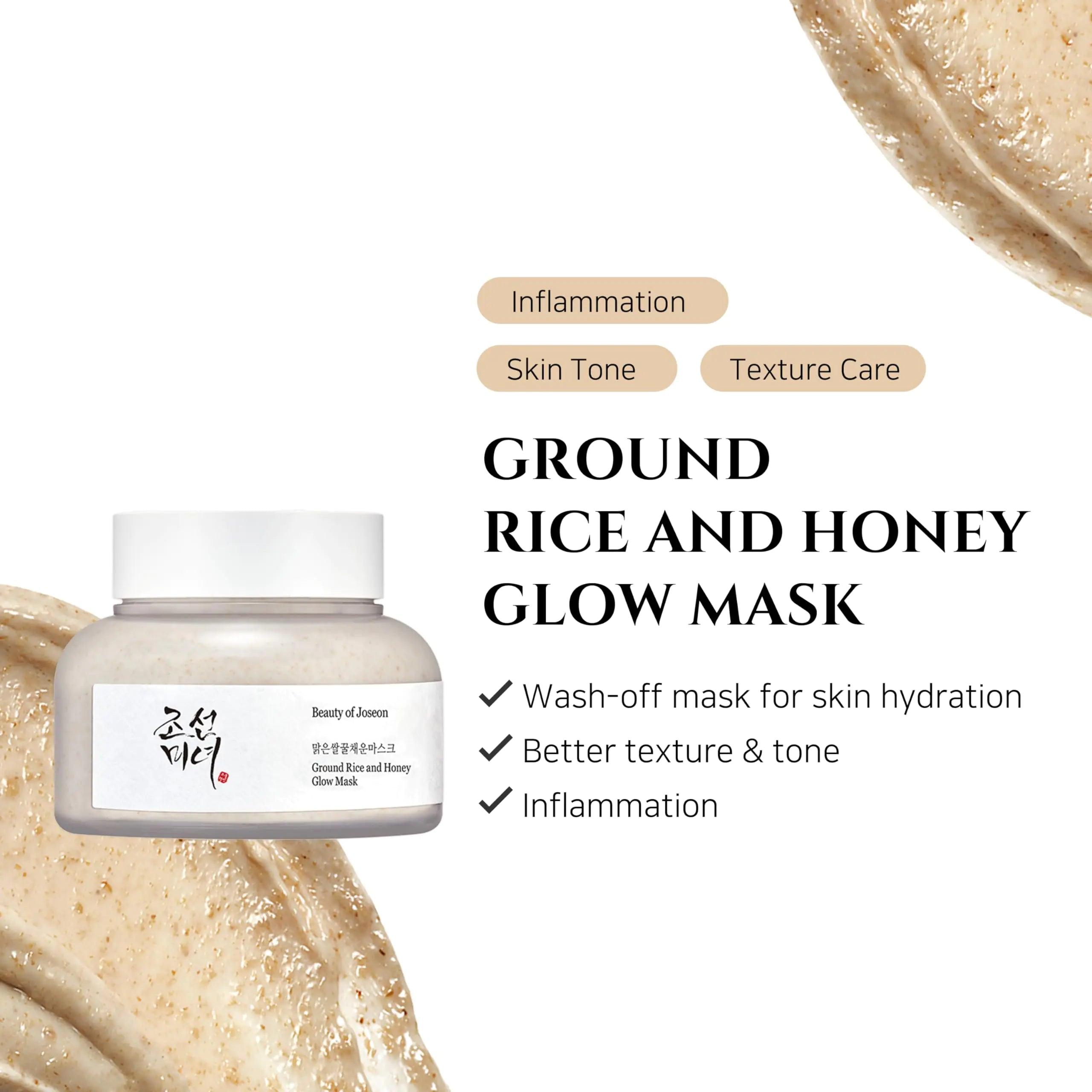 Beauty of Joseon Ground Rice and Honey Glow Mask Pore Sebum Care for Dry Sensitive Skin Korean Skin Care 150ml, 5.07 fl.oz - Evallys.com # #