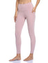 Colorfulkoala Women's High Waisted Yoga Pants 7/8 Length Leggings with Pockets Pink Suede Small - Evallys.com # #