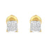 10K Gold Princess Diamond Composite Stud Earring (1/2 cttw, I-J Color, I1-I2 Clarity) - Evallys.com # #