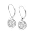 .925 Sterling Silver 3/4 cttw Lab Grown Diamond Cluster Dangle Earring (F-G Color, VS2-SI1 Clarity) - Evallys.com # #