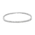 .925 Sterling Silver ½ Cttw Miracle-Set Diamond Round Half Bezel 7” Tennis Bracelet (I-J Color, I2-I3 Clarity) - Evallys.com # #