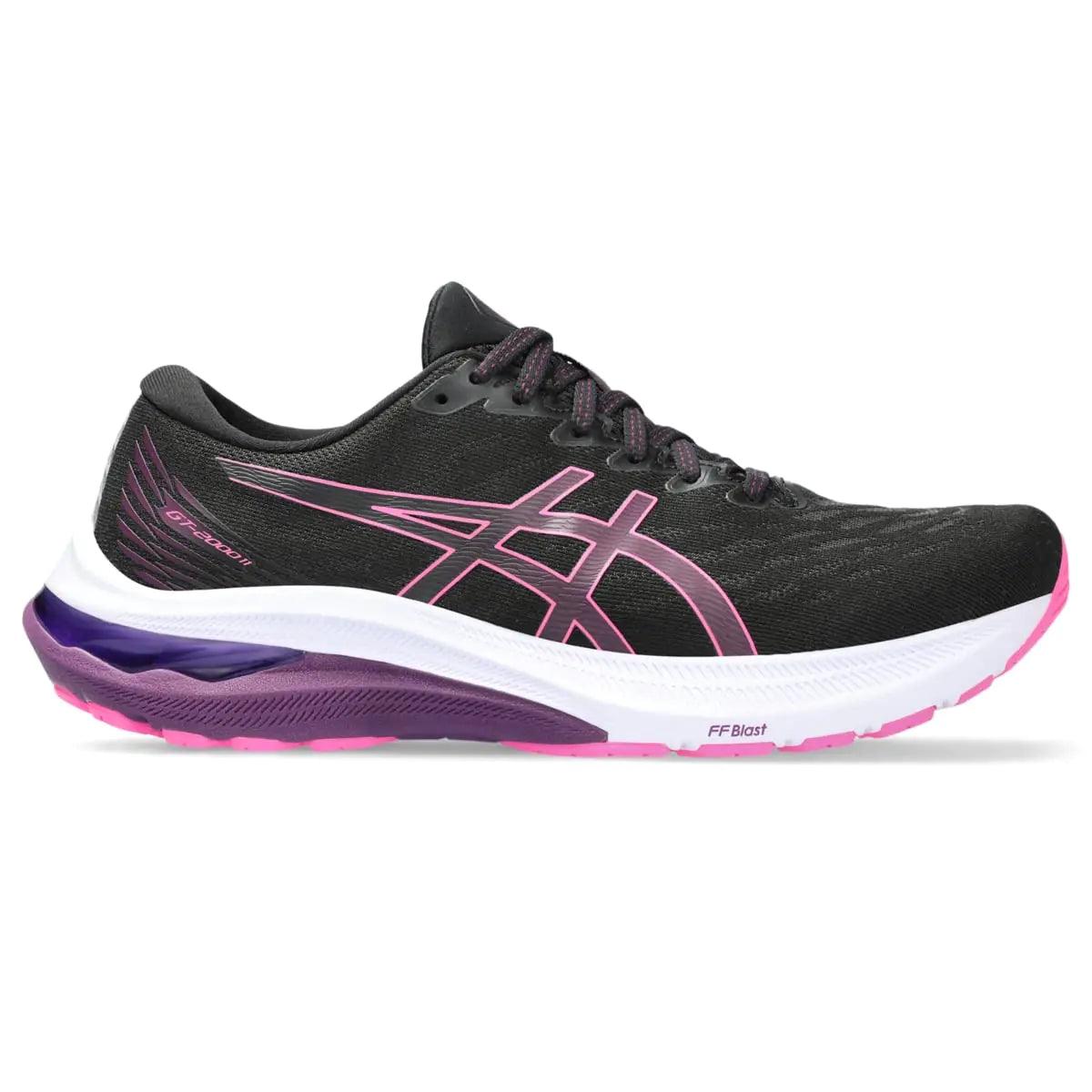 ASICS Women's GT-2000 11 Running Shoes 6.5 Black/Hot Pink - Evallys.com # #