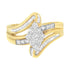 10K Yellow Gold 1/2 cttw Diamond Cluster Cocktail Ring (J-K Clarity, I1-I2 Color) - Evallys.com # #