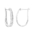 10k White Gold Plated Sterling Silver 1/2 cttw Lab Grown Diamond Hoop Earring (F-G Color, VS2-SI1 Clarity) - Evallys.com # #