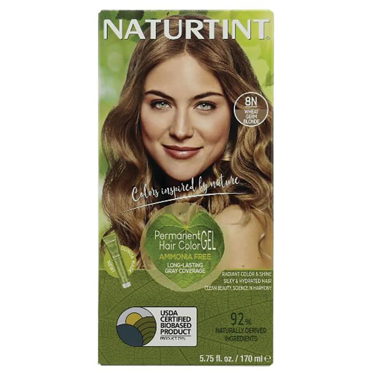 Naturtint Permanent Hair Color 8N Wheat Germ Blonde (Pack of 1), Ammonia Free, Vegan, Cruelty Free, up to 100% Gray Coverage, Long Lasting Results - Evallys.com # #