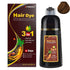 Hair Dye Shampoo 3 in 1 for Gray Hair, Herbal Ingredients Shampoo Burgundy Hair Dye for Women Men, Grey Coverage Shampoo 500ml Coffee - Evallys.com # #