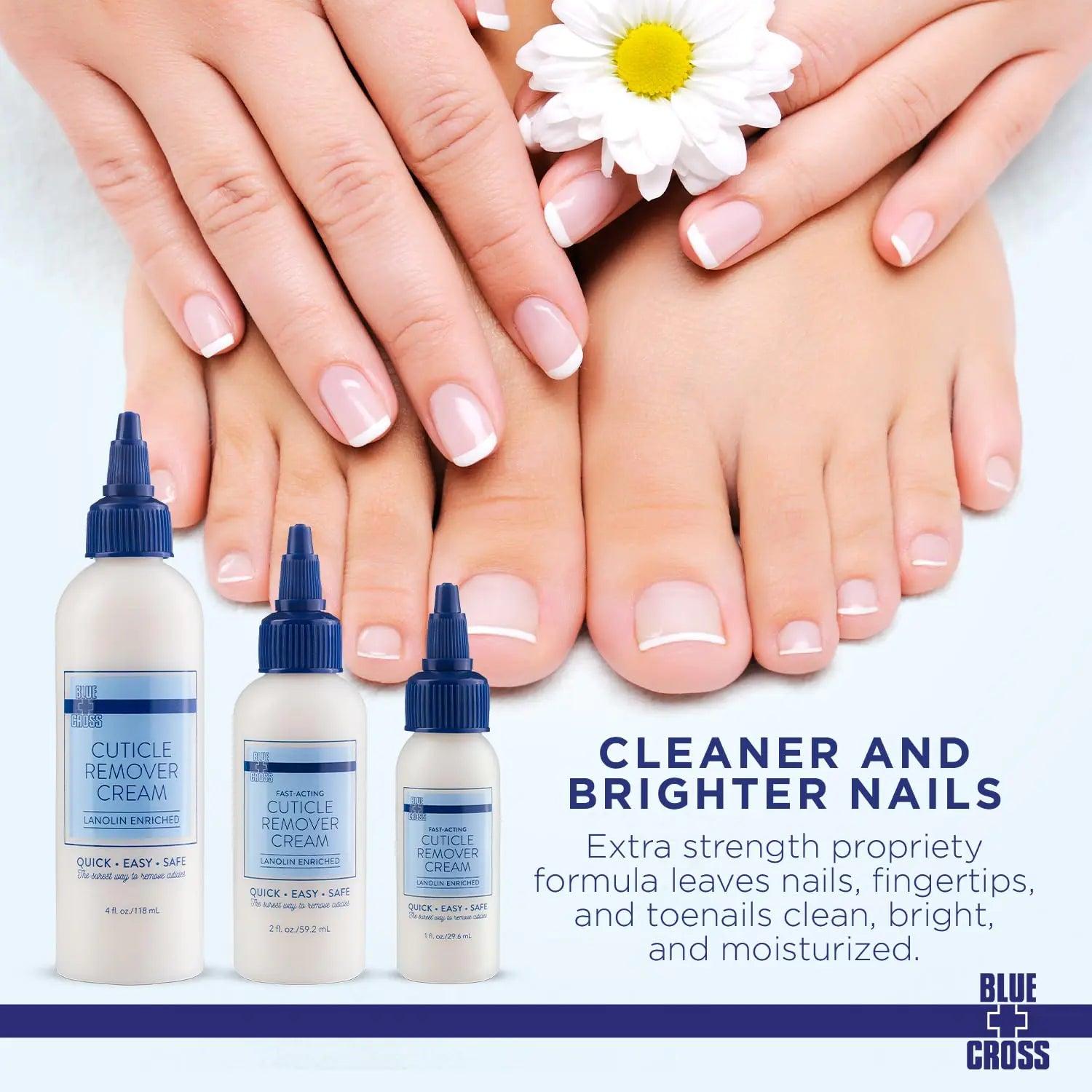 Blue Cross Professional Nail Care, Hydrating, Moisturizing, Strengthening Cuticle Remover + Softener Cream for Dry Manicures, Brittle Nails, Hang Nails + Dry Cuticles, Made in USA, 4 ounce 4 Ounce (Pack of 1) - Evallys.com # #