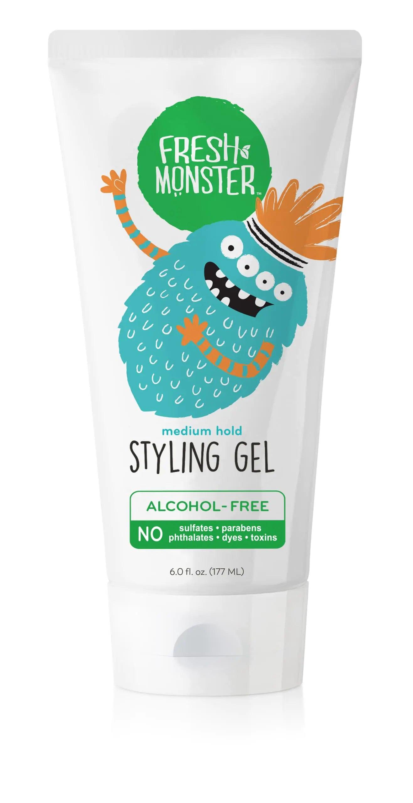 Fresh Monster Kids Hair Gel (6oz) & So Cozy Leave-In Conditioner for Curly Hair (8oz) - Kids Hair Care Bundle Hair Styling Agent + Leave In Conditioner - Evallys.com # #