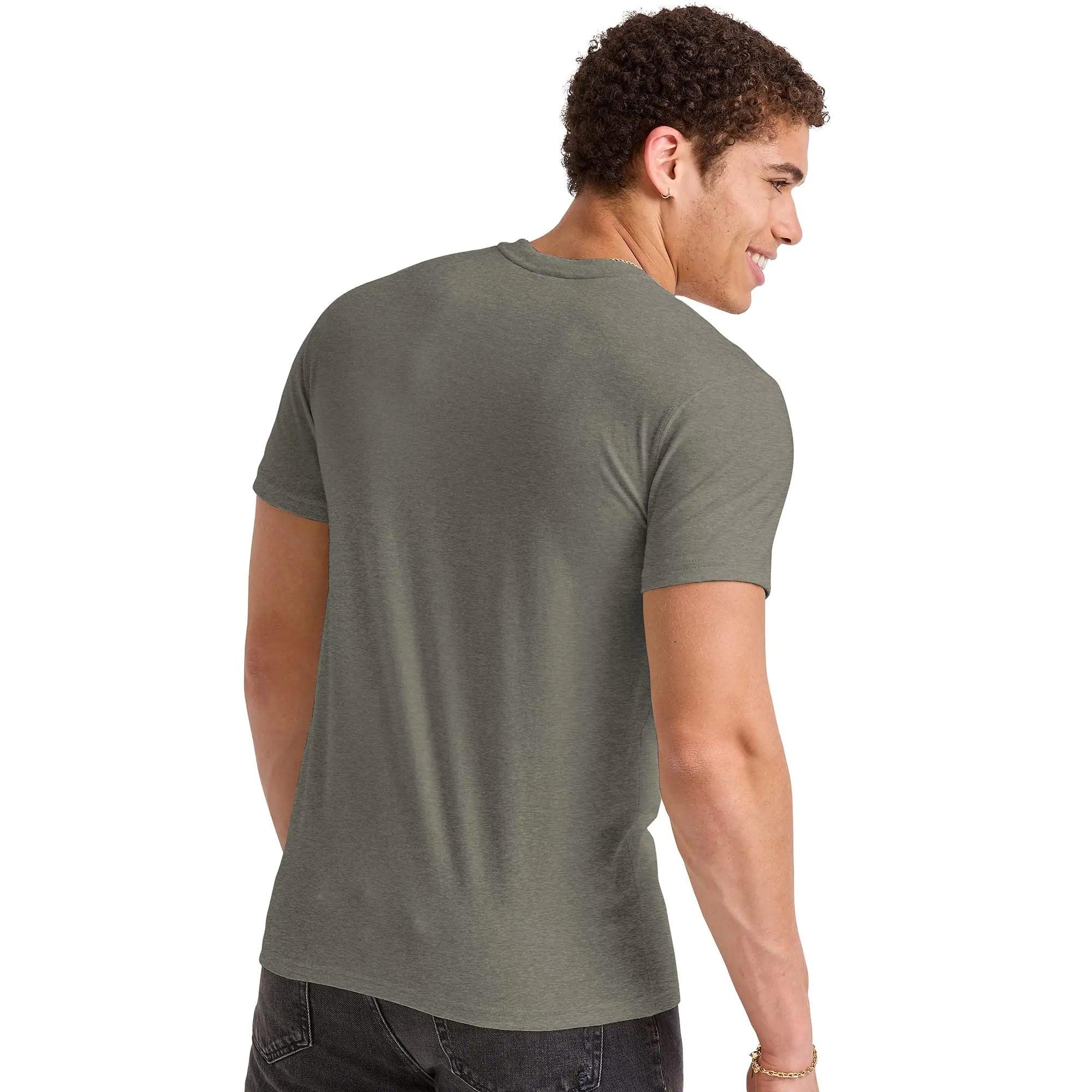 Hanes mens Originals Lightweight Tri-Blend Crewneck T-Shirts Medium Pebblestone Heather - Evallys.com # #