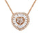 10K Rose Gold 1/2 cttw, Diamond Heart Pendant Necklace (H-I Color, I1-I2 Clarity) - Evallys.com # #