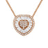 10K Rose Gold 1/2 cttw, Diamond Heart Pendant Necklace (H-I Color, I1-I2 Clarity) - Evallys.com # #