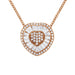 10K Rose Gold 1/2 cttw, Diamond Heart Pendant Necklace (H-I Color, I1-I2 Clarity) - Evallys.com # #