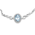 .925 Sterling Silver 10x8mm Oval Blue Topaz and Diamond Accent Lariat 4”-10” Adjustable Bolo Bracelet (H-I Color, SI1-SI2 Clarity) - Evallys.com # #