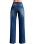 roswear Women's Wide Leg Jeans Casual High Waisted Stretch Baggy Loose Denim Pants X-Large Blue - Evallys.com # #