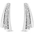 .925 Sterling Silver 0.50 Cttw Round Diamond Graduated Huggie Stud Earrings (I-J Color, I2-I3 Clarity) - Evallys.com # #