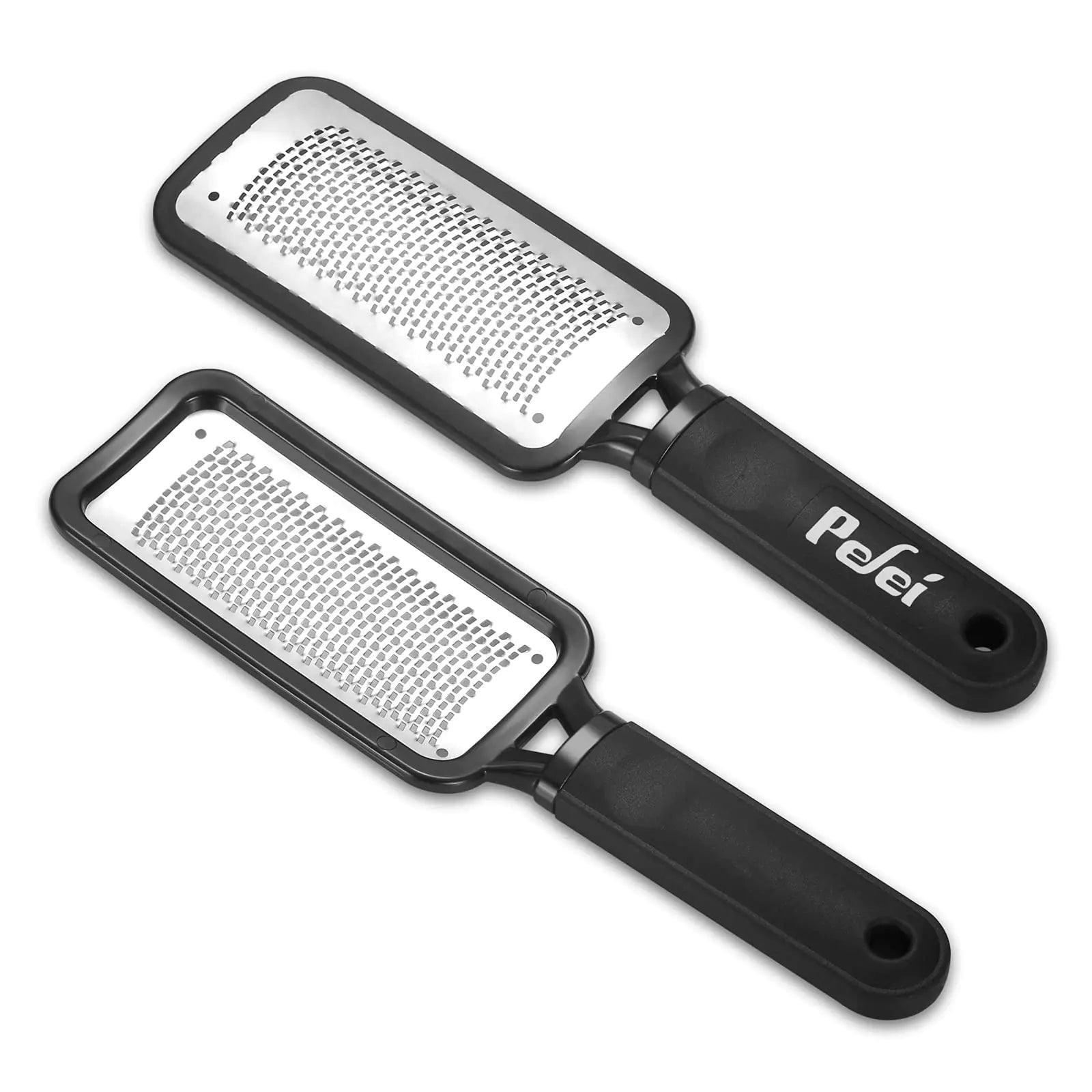 Colossal Pedicure Rasp Foot File, Professional Foot Care Pedicure Stainless Steel File to Removes Hard Skin, Can Be Used On Both Dry and Wet Feet Black 1 Count (Pack of 1) - Evallys.com # #