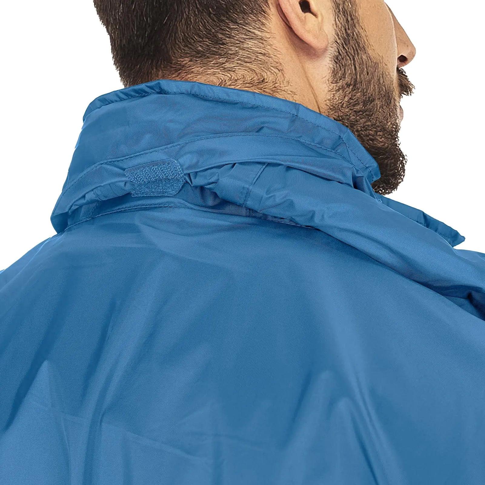 33,000ft Packable Rain Jacket Men's Lightweight Waterproof Rain Shell Jacket Raincoat with Hood for Golf Cycling Windbreaker 4X-Large Blue - Evallys.com # #