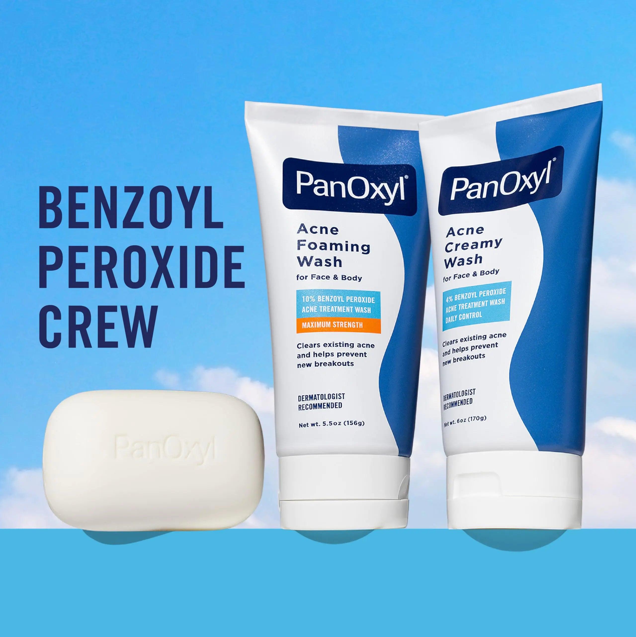 PanOxyl Antimicrobial Hydrating Acne Creamy Wash, 4% Benzoyl Peroxide, 6 Ounce Unscented 6 Ounce (Pack of 1) - Evallys.com