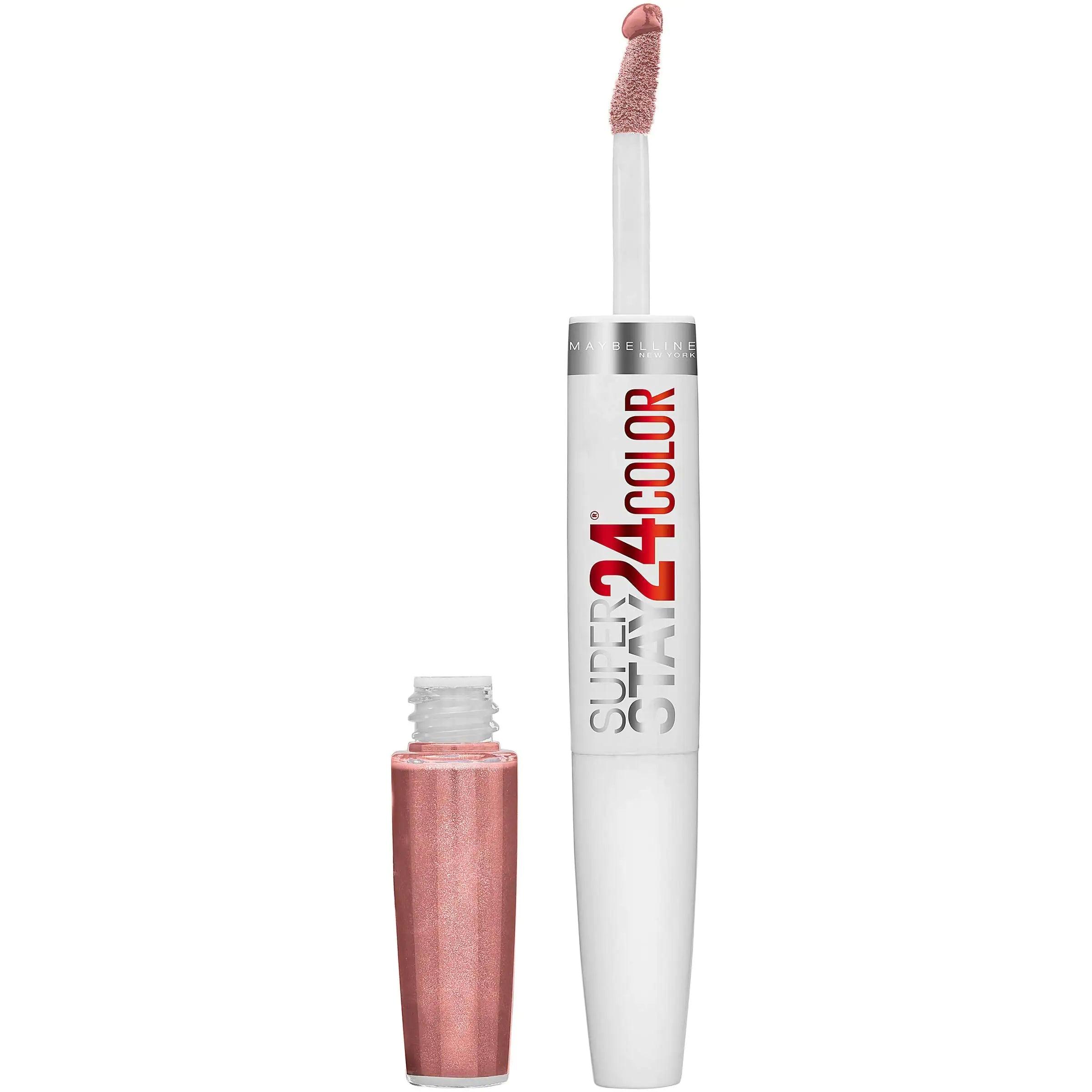 Maybelline Super Stay 24, 2-Step Liquid Lipstick Makeup, Long Lasting Highly Pigmented Color with Moisturizing Balm, Timeless Toffee, Nude Brown, 1 Count 150 TIMELESS TOFFEE 0.08 Fl Oz (Pack of 1) - Evallys.com # #