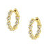 10K Yellow Gold Diamond Huggy Earrings (1/2 cttw, H-I Color, I1-I2 Clarity) - Evallys.com # #