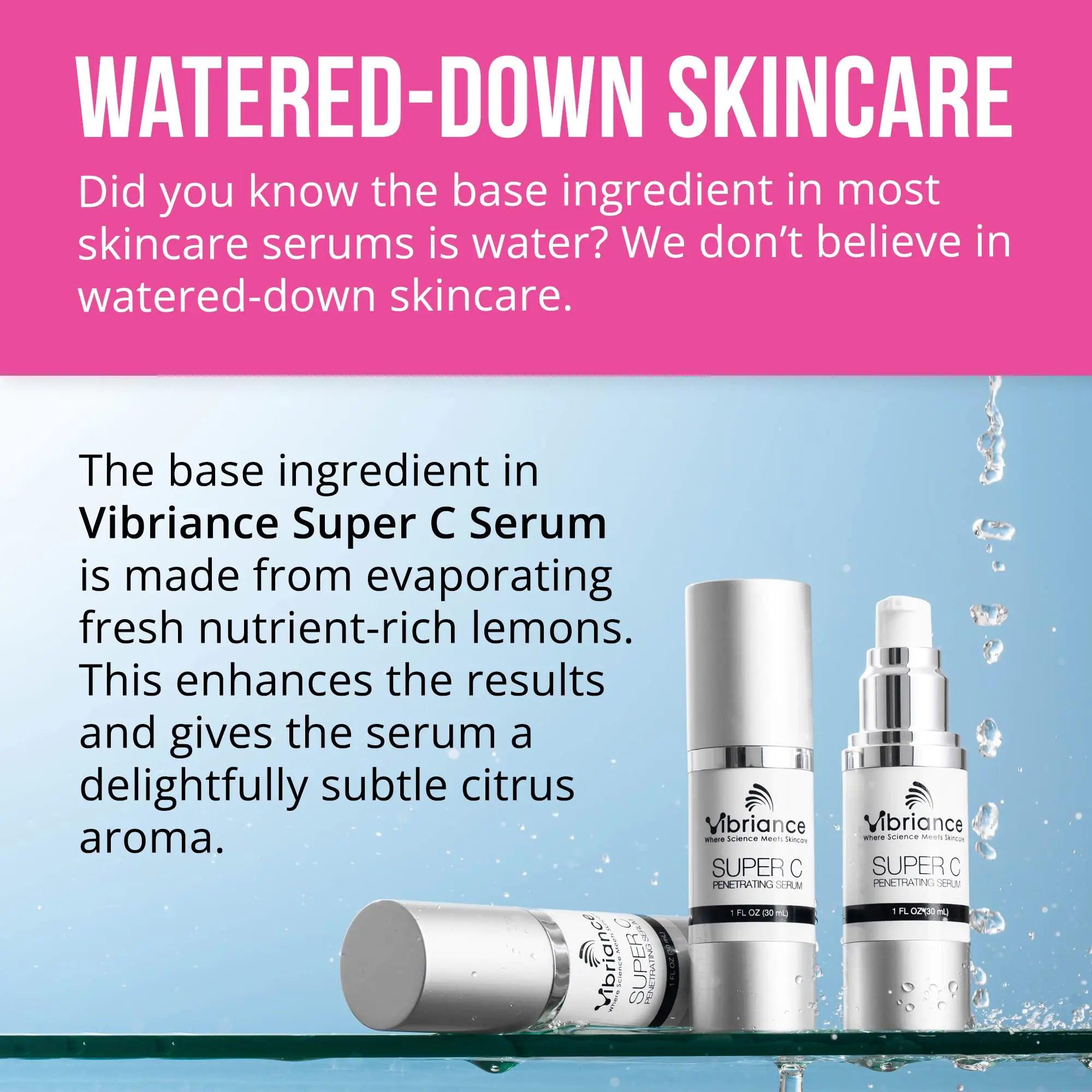 Vibriance Super C Serum for Mature Skin, Made in USA, All-In-One Formula Hydrates, Firms, Lifts, Smooths, Targets Age Spots, Wrinkles, Vitamin C Serum; 1 fl oz - Pack of 2 1 Fl Oz (Pack of 2) - Evallys.com # #