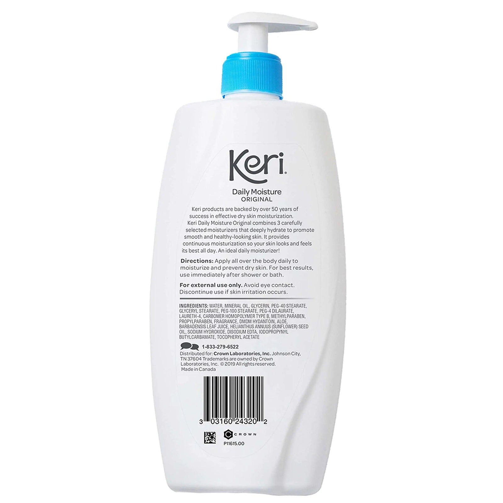 Keri Whole Body Therapy Original, Continuous Moisturization, 3 Essential Moisturizers (Vitamin E, Aloe and Sunflower Seed Oil), 20 Oz 20 Fl Oz (Pack of 1) Skin Moisturizer - Evallys.com # #